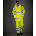 Yellow - Back - Yoko Mens Softflex U-Dry High-Vis Jacket