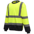 Yellow-Navy - Front - Yoko Mens Hi-Vis Sweatshirt