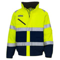 Yellow-Navy - Front - Yoko Mens Fontaine Jacket