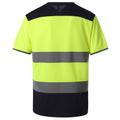 Yellow-Navy - Side - Yoko Mens Hi-Vis Two Tone T-Shirt