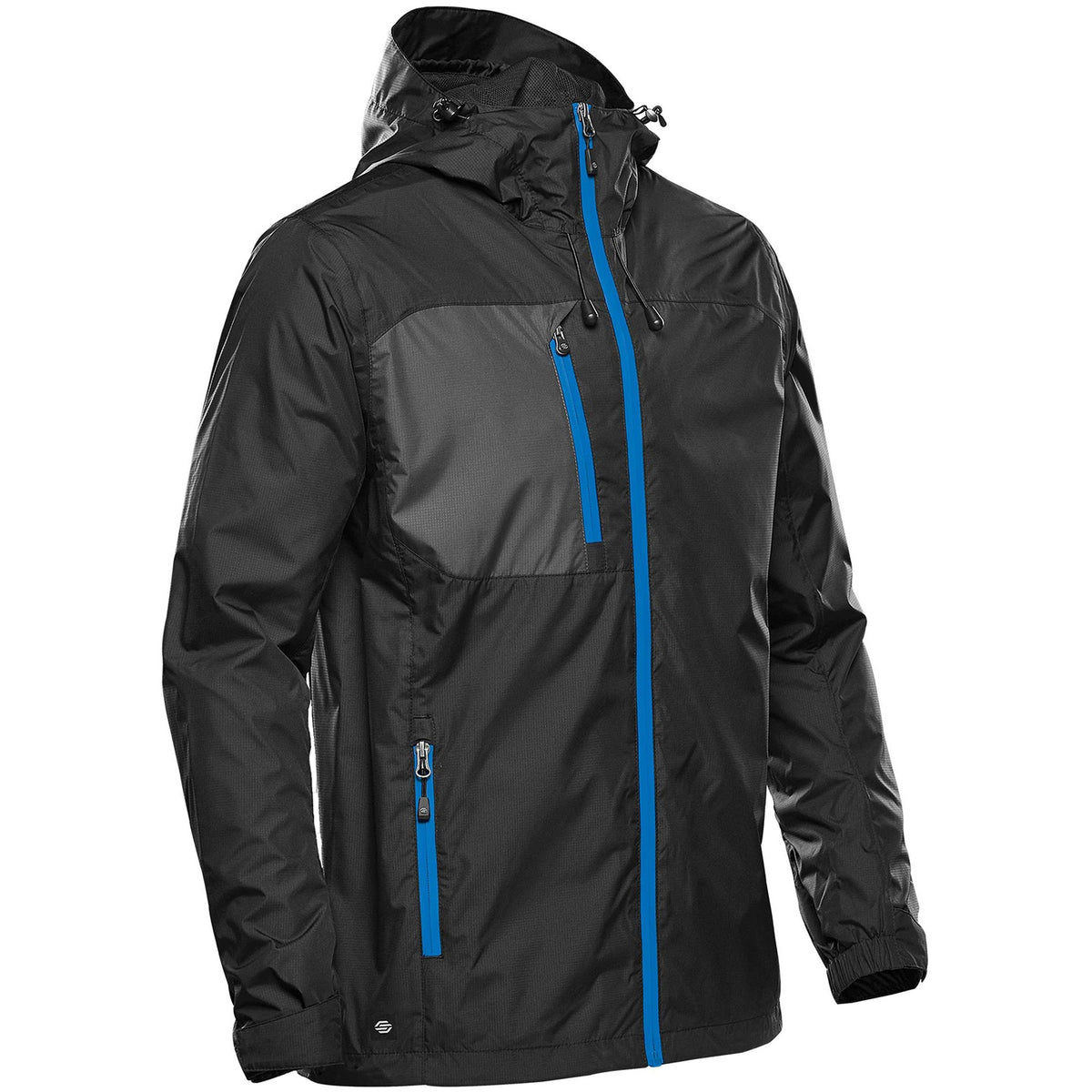 Black-Azure Blue - Back - Stormtech Mens Olympia Shell Jacket