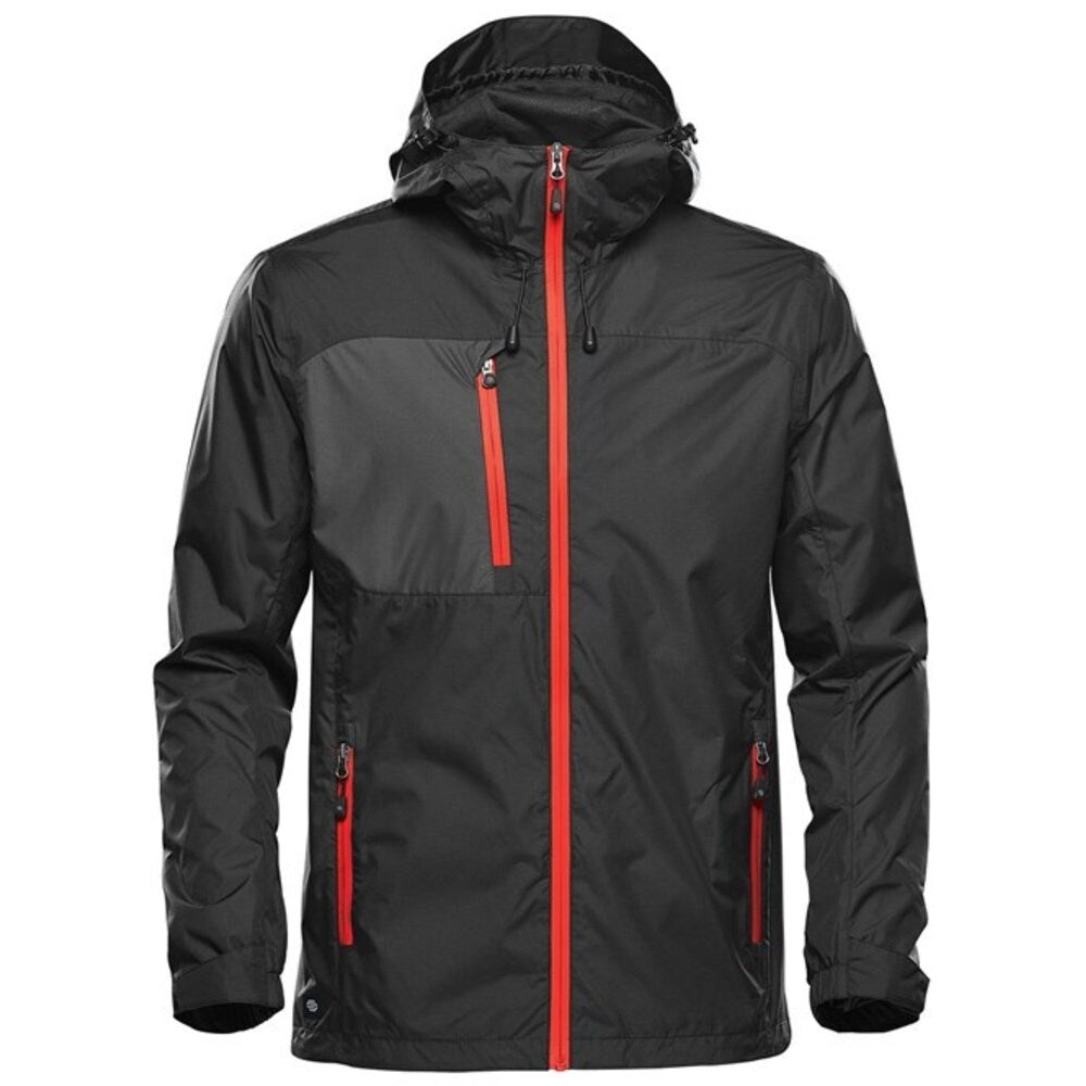 Black-Bright Red - Front - Stormtech Mens Olympia Shell Jacket