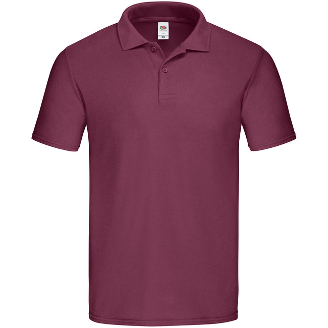 Burgundy - Front - Fruit Of The Loom Mens Original Polo Shirt