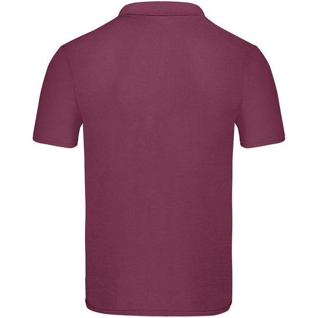 Burgundy - Back - Fruit Of The Loom Mens Original Polo Shirt