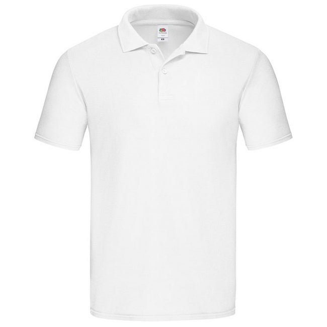 White - Front - Fruit Of The Loom Mens Original Polo Shirt