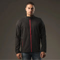 Black-Bright Red - Back - Stormtech Mens Orbiter Soft Shell Jacket