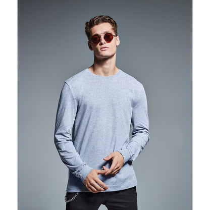 Grey Marl - Back - Anthem Mens Marl Long-Sleeved T-Shirt