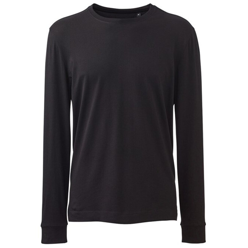 Black - Front - Anthem Mens Long-Sleeved T-Shirt