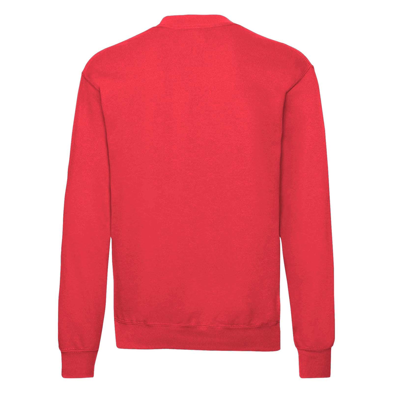 Red - Back - Fruit Of The Loom Mens Classic 80-20 Set-in Sweatshirt