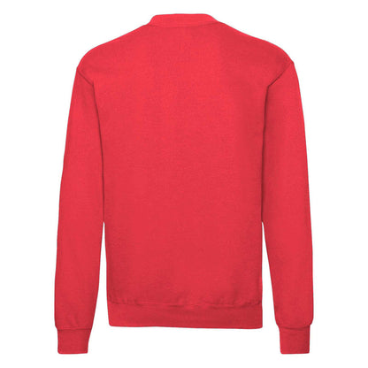 Red - Back - Fruit Of The Loom Mens Classic 80-20 Set-in Sweatshirt