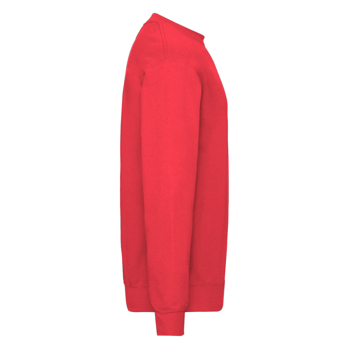 Red - Side - Fruit Of The Loom Mens Classic 80-20 Set-in Sweatshirt