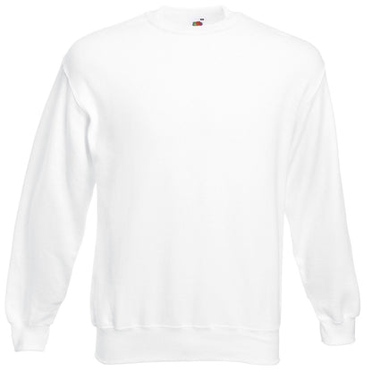 White - Front - Fruit Of The Loom Mens Classic 80-20 Set-in Sweatshirt