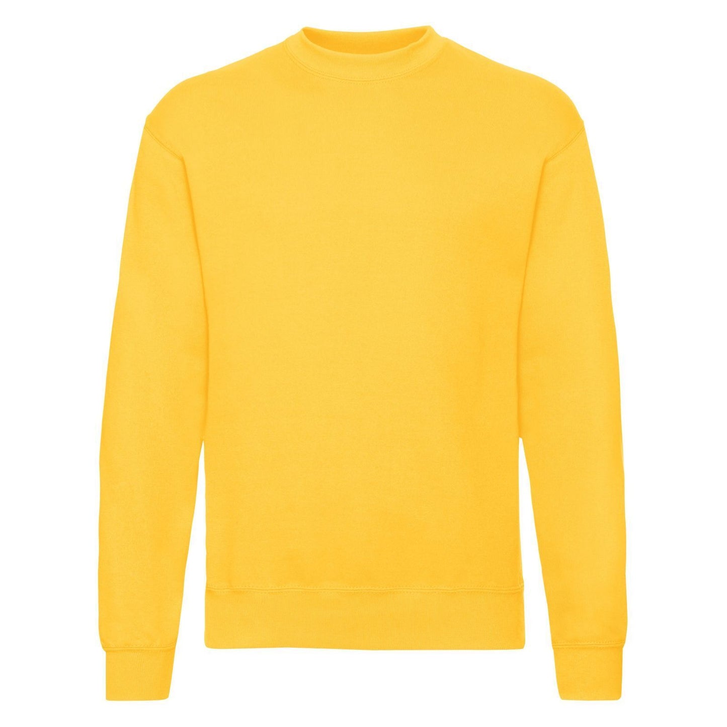 Sunflower Yellow - Front - Fruit Of The Loom Mens Classic 80-20 Set-in Sweatshirt
