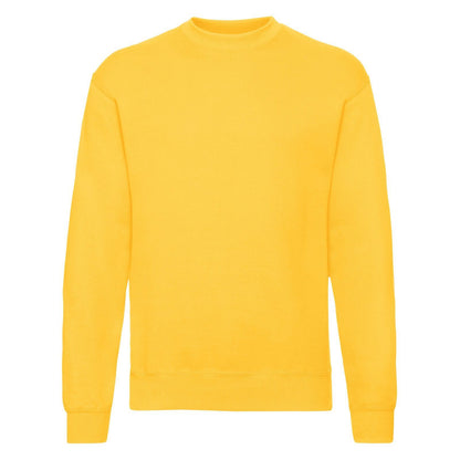 Sunflower Yellow - Front - Fruit Of The Loom Mens Classic 80-20 Set-in Sweatshirt