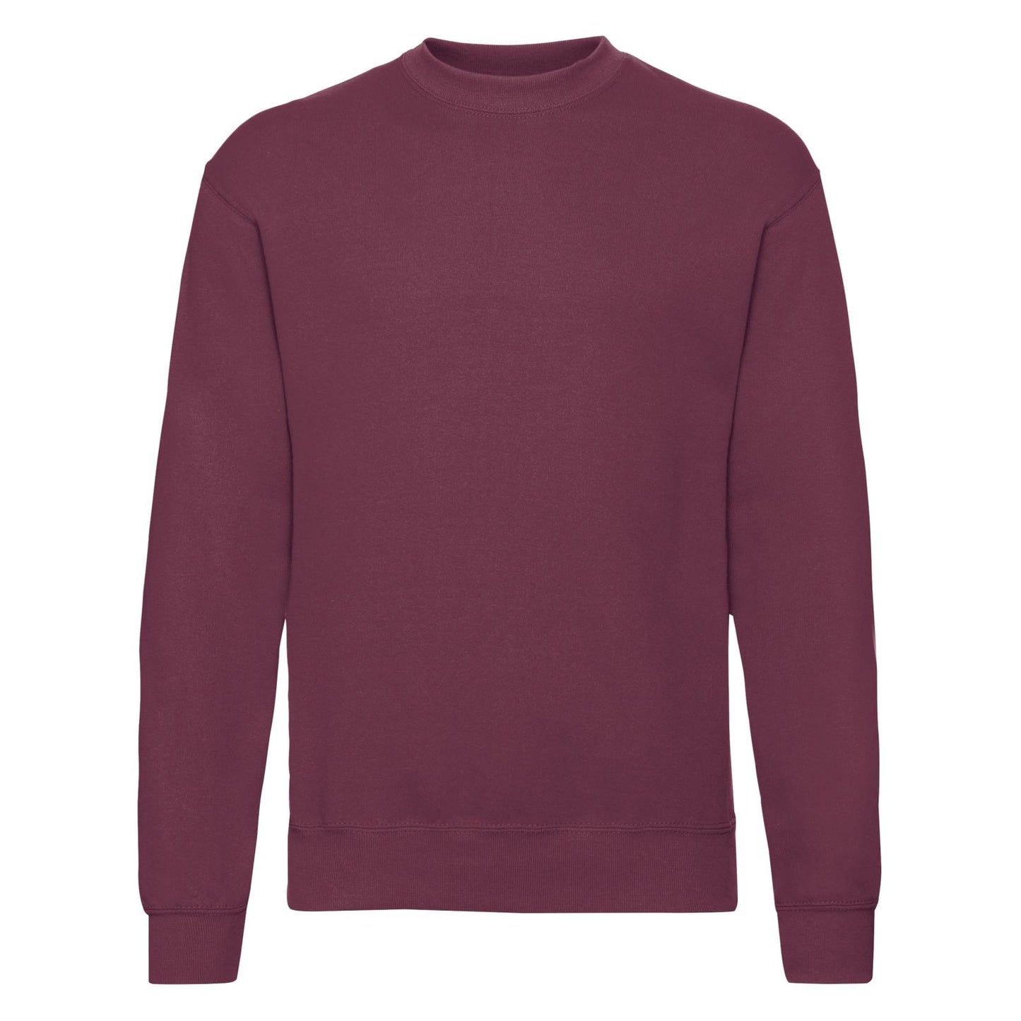 Burgundy - Front - Fruit Of The Loom Mens Classic 80-20 Set-in Sweatshirt