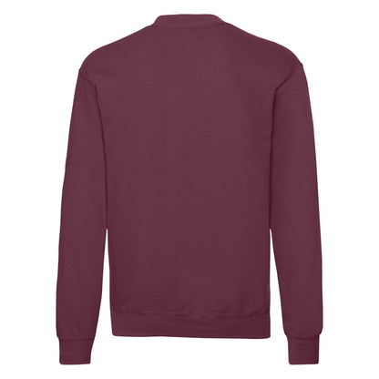 Burgundy - Back - Fruit Of The Loom Mens Classic 80-20 Set-in Sweatshirt