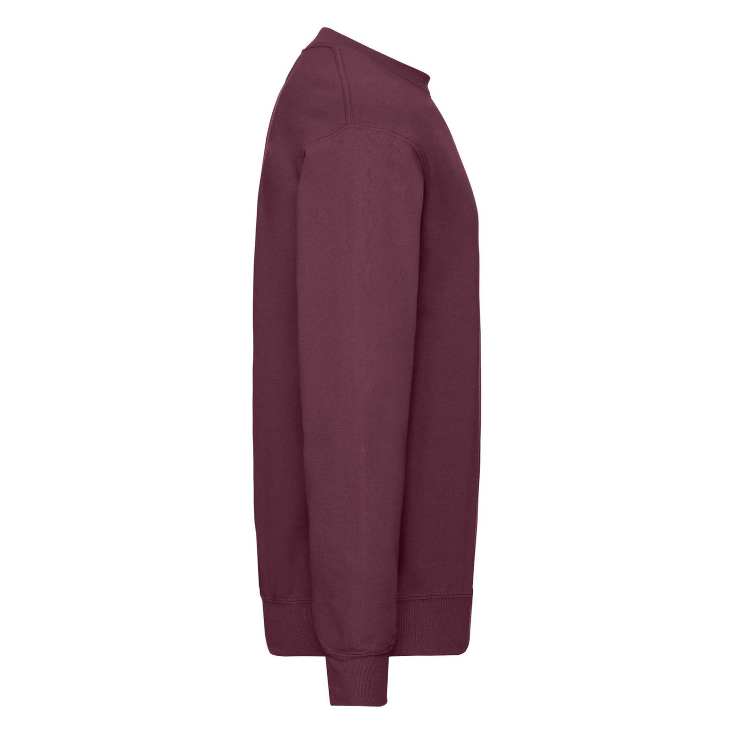 Burgundy - Side - Fruit Of The Loom Mens Classic 80-20 Set-in Sweatshirt