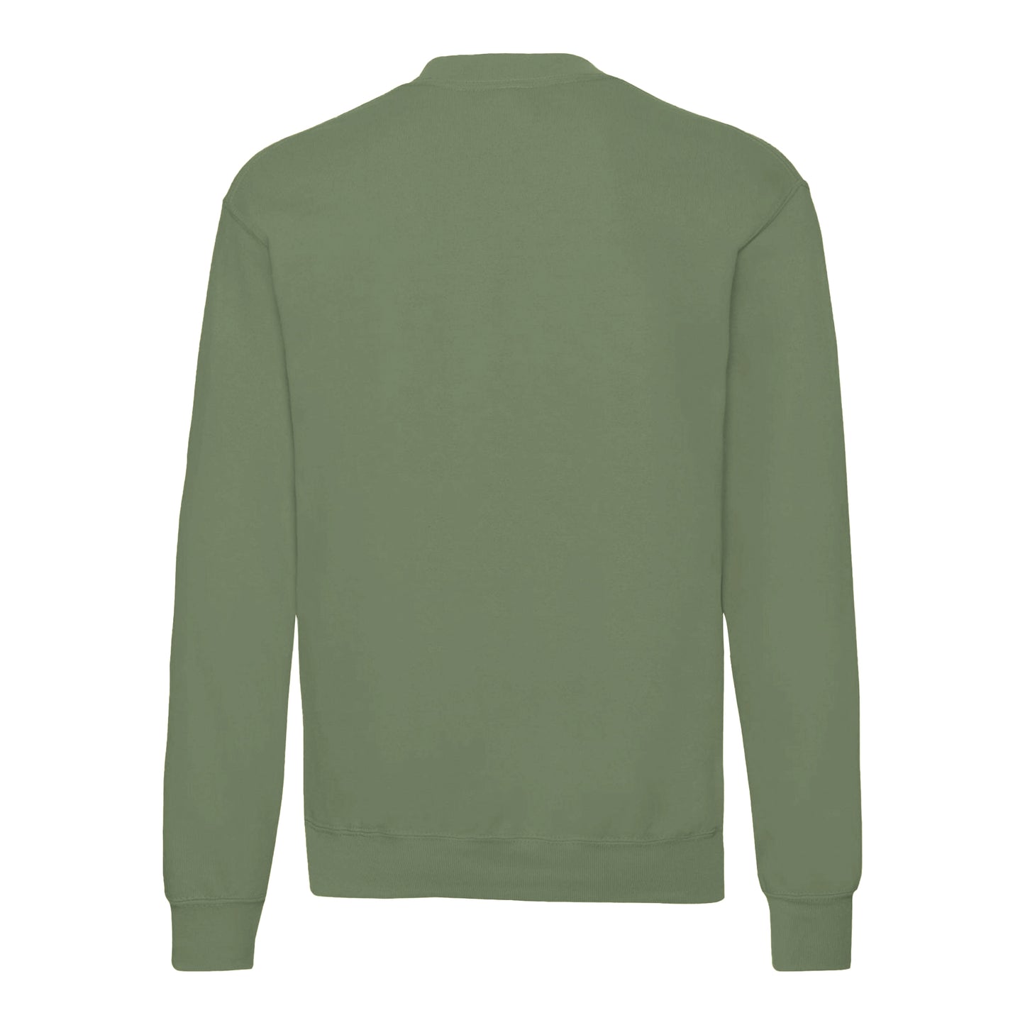 Classic Olive - Back - Fruit Of The Loom Mens Classic 80-20 Set-in Sweatshirt