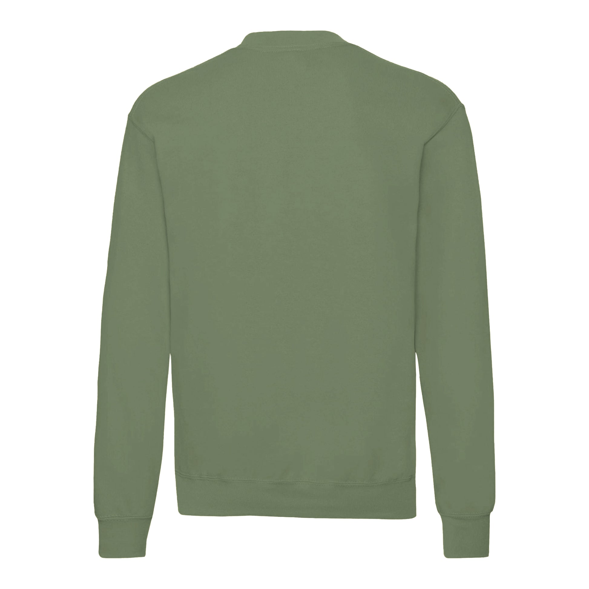 Classic Olive - Back - Fruit Of The Loom Mens Classic 80-20 Set-in Sweatshirt