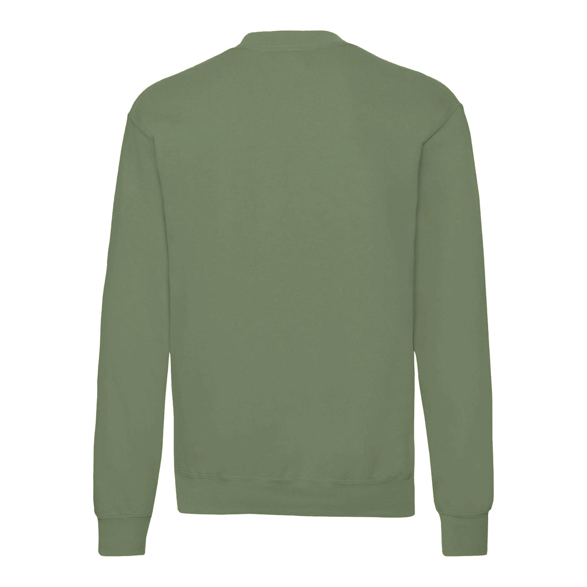Classic Olive - Back - Fruit Of The Loom Mens Classic 80-20 Set-in Sweatshirt