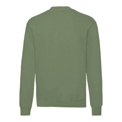 Classic Olive - Back - Fruit Of The Loom Mens Classic 80-20 Set-in Sweatshirt