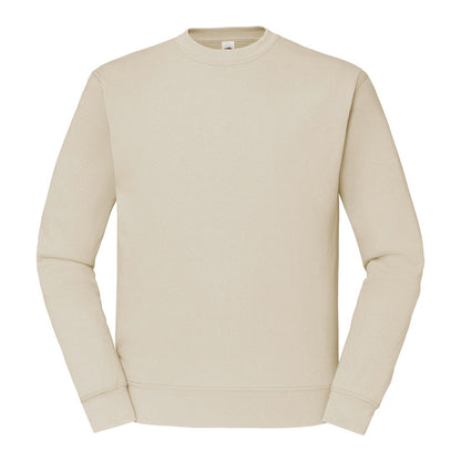 Natural - Front - Fruit Of The Loom Mens Classic 80-20 Set-in Sweatshirt