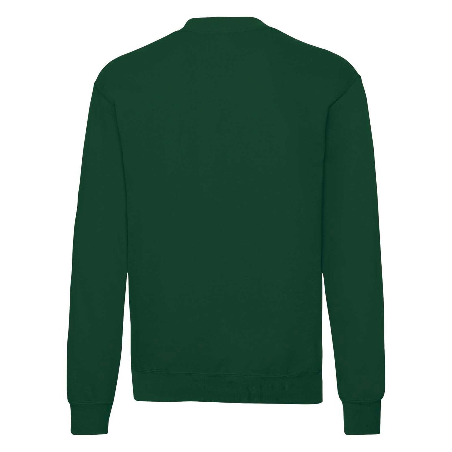 Bottle Green - Back - Fruit Of The Loom Mens Classic 80-20 Set-in Sweatshirt