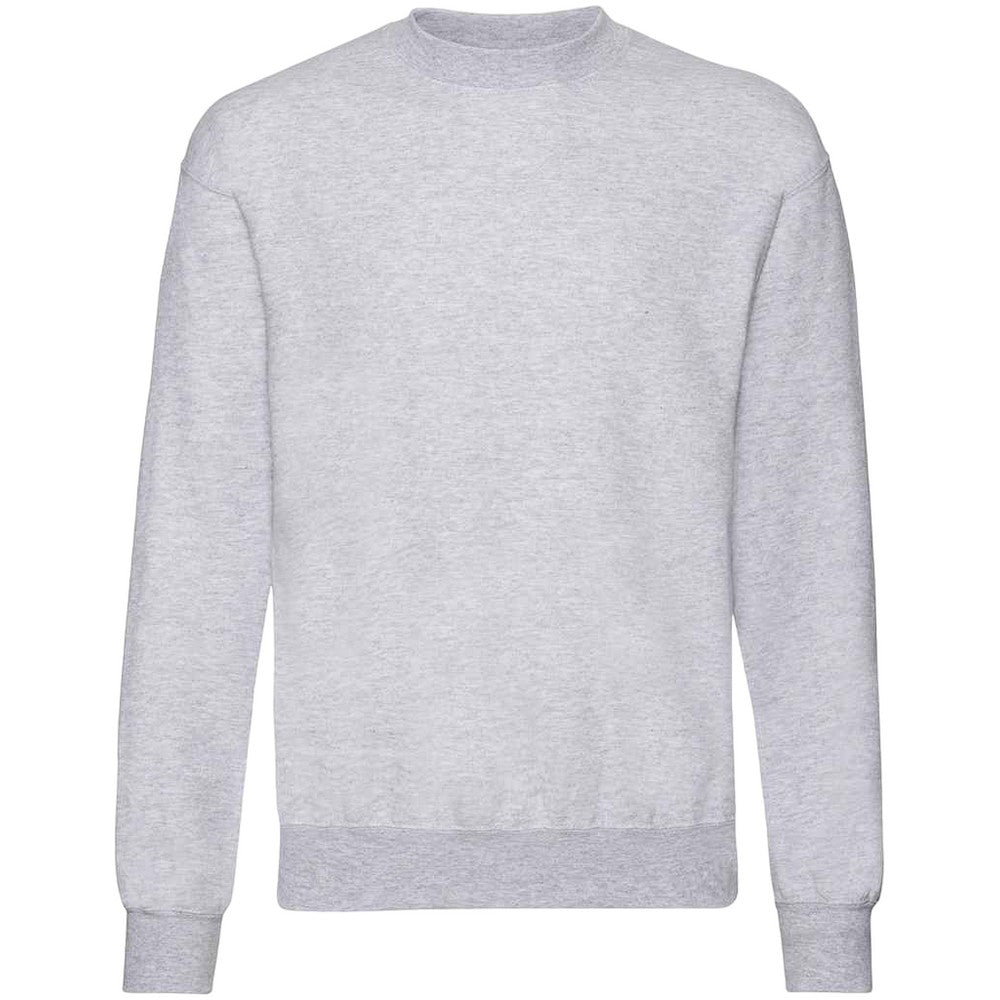 Heather Grey - Front - Fruit Of The Loom Mens Classic 80-20 Set-in Sweatshirt