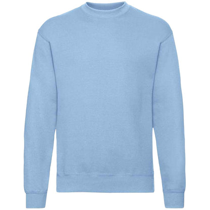 Sky Blue - Front - Fruit Of The Loom Mens Classic 80-20 Set-in Sweatshirt