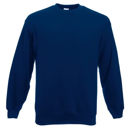 Navy - Front - Fruit Of The Loom Mens Classic 80-20 Set-in Sweatshirt
