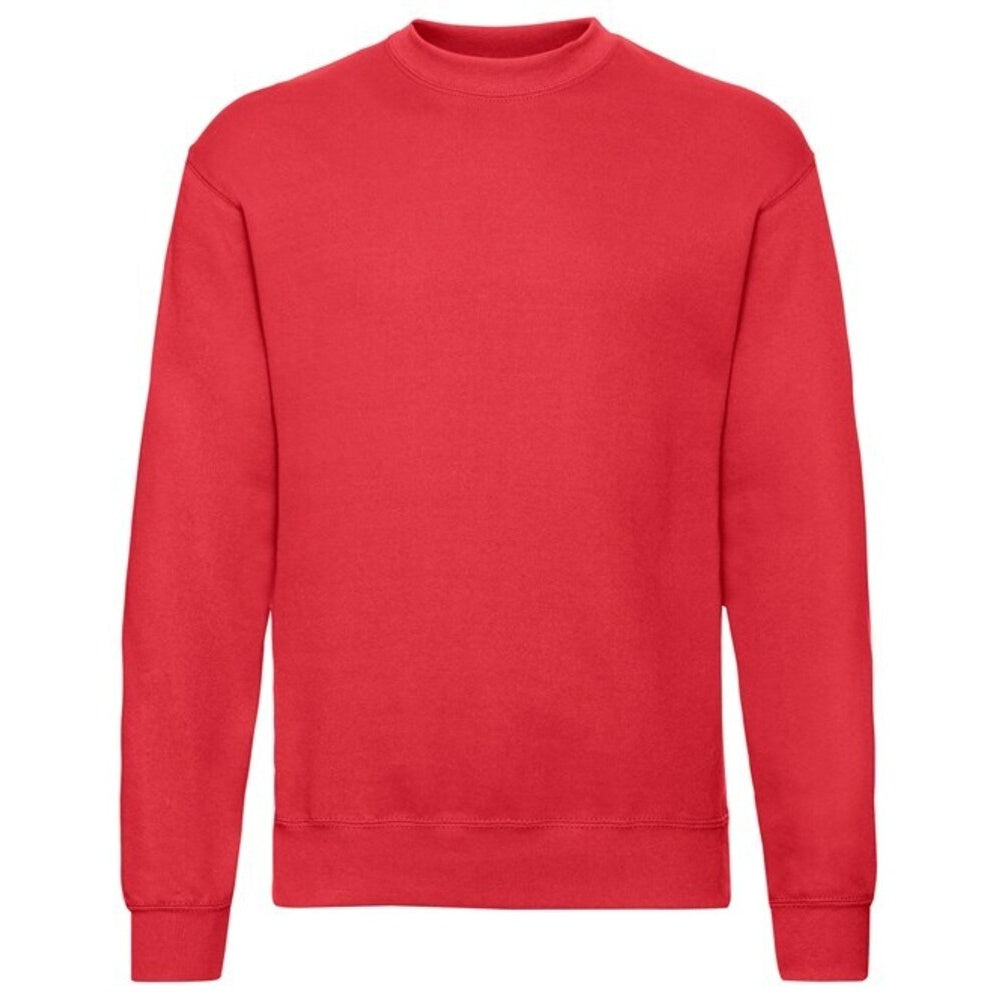 Red - Front - Fruit Of The Loom Mens Classic 80-20 Set-in Sweatshirt