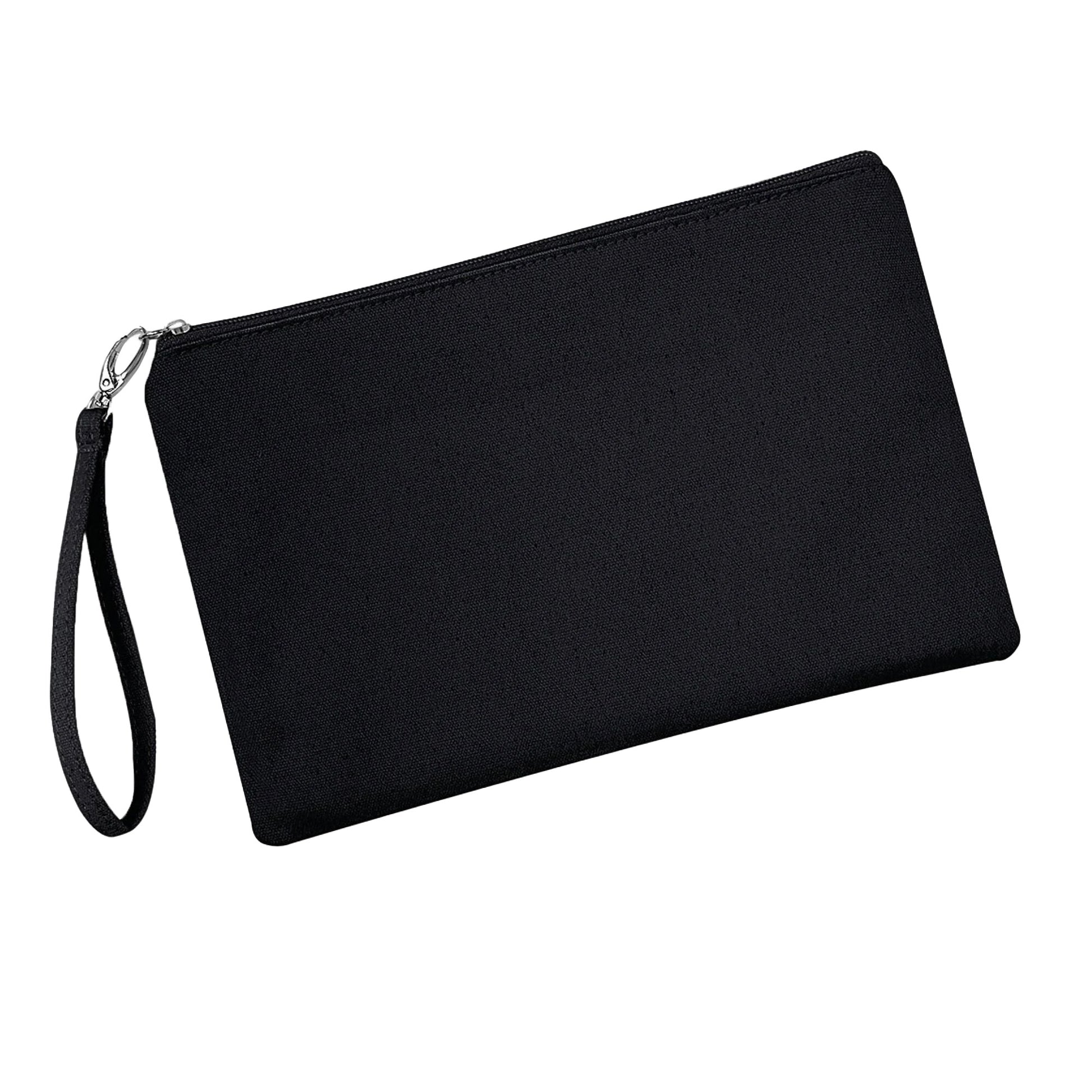 Black - Back - Westford Mill Canvas Cosmetic Bag