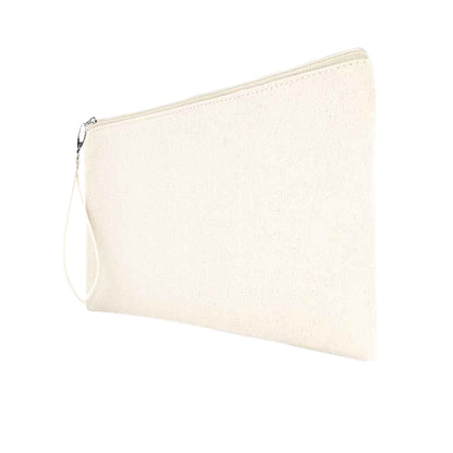 Natural - Back - Westford Mill Canvas Cosmetic Bag