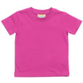 Fuchsia - Front - Larkwood Baby-Childrens Crew Neck T-Shirt - Schoolwear