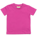Fuchsia - Front - Larkwood Baby-Childrens Crew Neck T-Shirt - Schoolwear