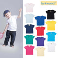 White - Back - Larkwood Baby-Childrens Crew Neck T-Shirt - Schoolwear