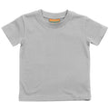 Heather Grey - Front - Larkwood Baby-Childrens Crew Neck T-Shirt - Schoolwear