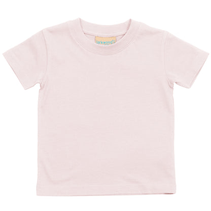 Pale Pink - Front - Larkwood Baby-Childrens Crew Neck T-Shirt - Schoolwear