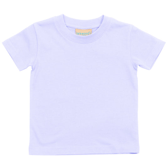 Pale Blue - Front - Larkwood Baby-Childrens Crew Neck T-Shirt - Schoolwear