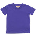 Purple - Front - Larkwood Baby-Childrens Crew Neck T-Shirt - Schoolwear