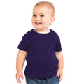 Purple - Back - Larkwood Baby-Childrens Crew Neck T-Shirt - Schoolwear