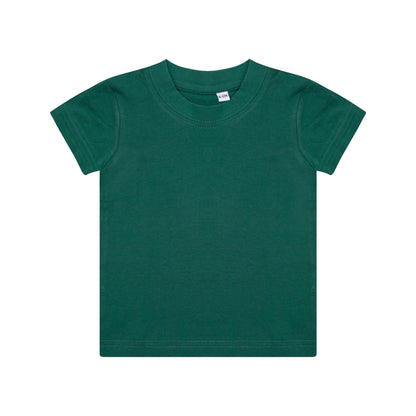 Bottle Green - Front - Larkwood Baby-Childrens Crew Neck T-Shirt - Schoolwear