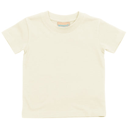Pale Yellow - Front - Larkwood Baby-Childrens Crew Neck T-Shirt - Schoolwear