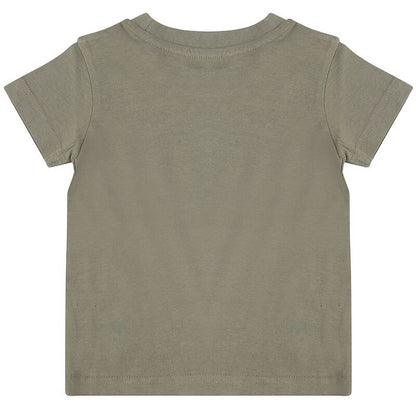 Khaki Green - Front - Larkwood Baby-Childrens Crew Neck T-Shirt - Schoolwear