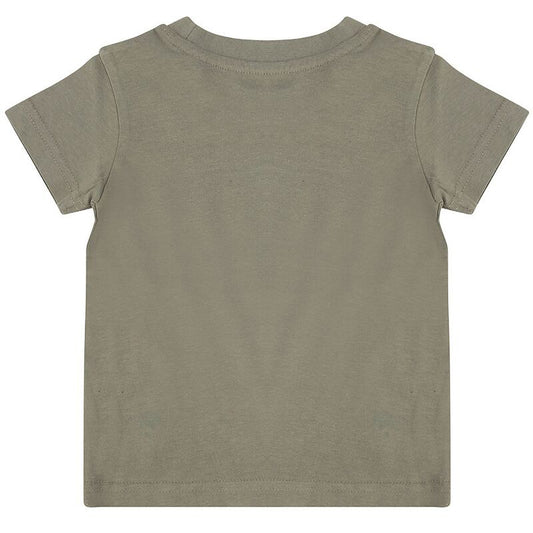 Khaki Green - Front - Larkwood Baby-Childrens Crew Neck T-Shirt - Schoolwear