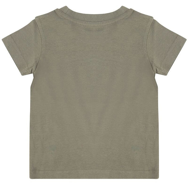 Khaki Green - Front - Larkwood Baby-Childrens Crew Neck T-Shirt - Schoolwear