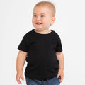 Black - Back - Larkwood Baby-Childrens Crew Neck T-Shirt - Schoolwear