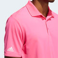 Pink - Close up - Adidas Mens Polo Shirt