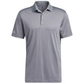 Grey - Front - Adidas Mens Polo Shirt