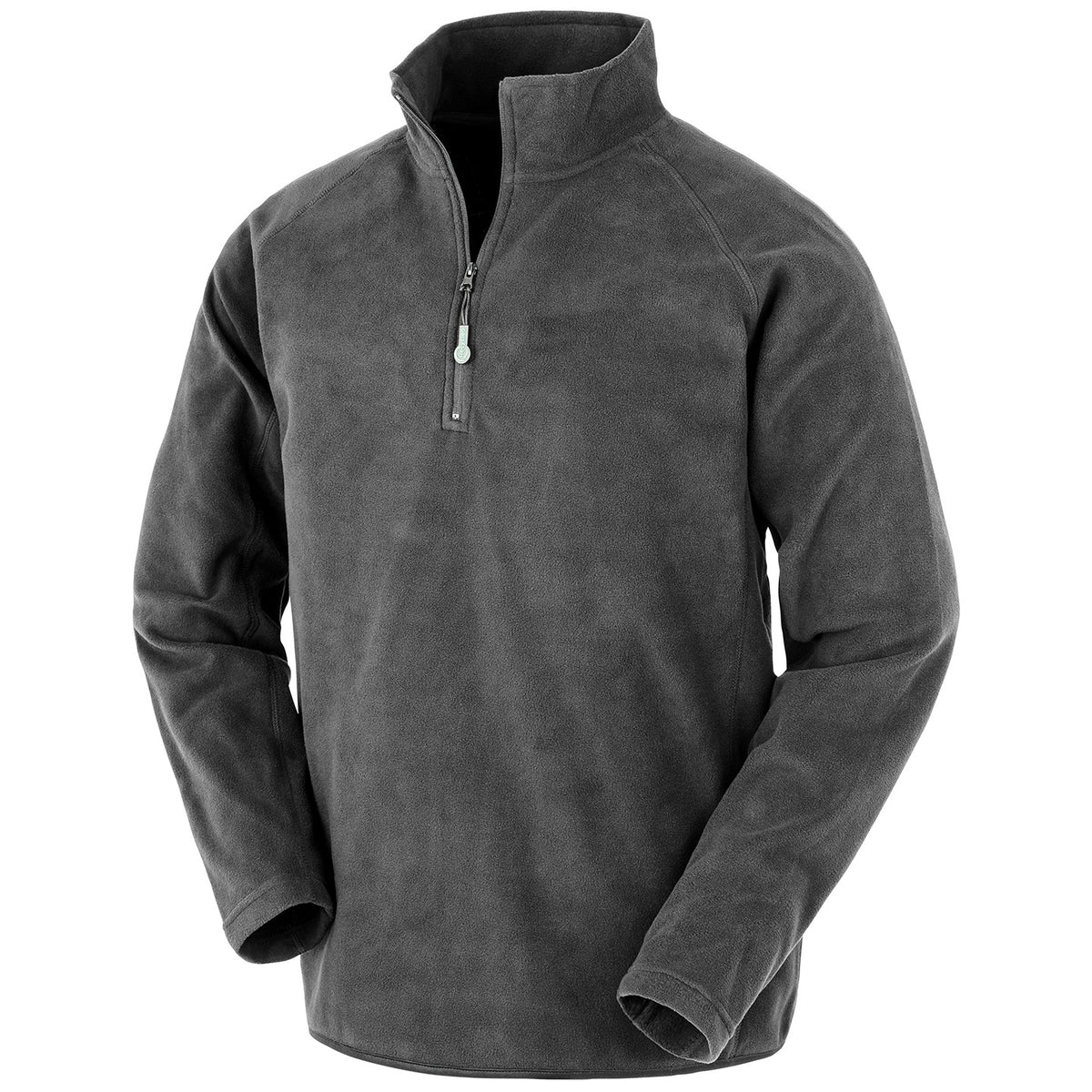 Grey - Front - Result Genuine Recycled Mens Fleece Top